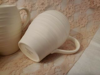 Set of 4 Mikasa SWIRL WHITE Coffee Mug Coffee Cup 2