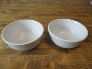 Vtg.  Culinary Arts Cafeware Porcelain White 6” Bowls Set Of 2