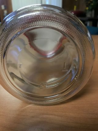 Vintage Anchor Hocking Clear Glass Jar Quart Red Plastic Screw Top Lid Canister 4