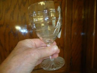 Crystal Block Optic 5 7/8 " 9oz.  Water Goblet (s)