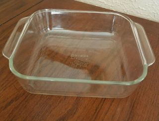 Vintage Pyrex Clear Glass 8” X 8” Square Baking Casserole Brownie Dish 222 - R 2qt