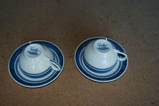 Carefree True China by SYRACUSE Old Cathay USA Blue Willow Two Cups & Saucers 2