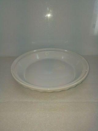 Large 10 1/4 " Deep Dish Pie Baker Plate White Fiesta Ware