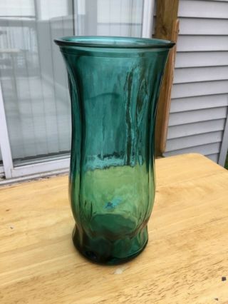 Vintage E.  O.  Brody Co.  Vase Teal,  Green Blue Eo Brody.  8 1/2” Tall