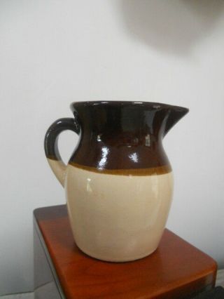 Rrp Co.  (robinson Ransbottom Pottery Co. ) And U.  S.  A.  2 Cup Pitcher,  2 Tone Brown