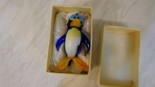 Murano glass comical Penguin.  Boxed. 2