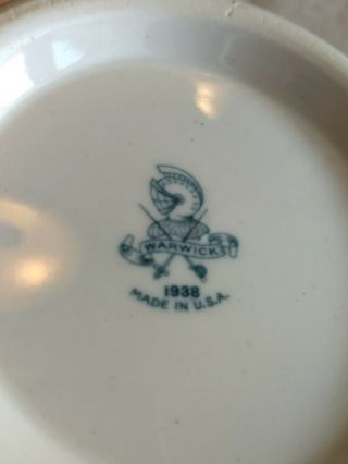 Vintage “The Lafayette” 1938 Warwick China Hotel Restaurant Bowl 5