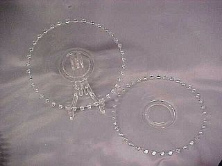Set Of 2 Imperial Glass Candlewick Salad Plates 7 In D Exc Cond E