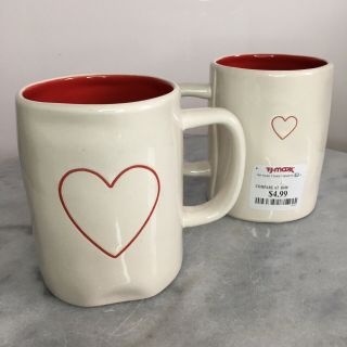 Rae Dunn Double Sided Valentine’s Day 2018 Red Heart Mug