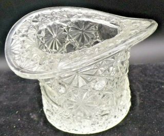 Vintage Fenton Crystal Glass Top Hat Topper Daisy & Button Pattern