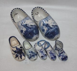 Thriftchi Hand Painted Delft Holland Blue White Shoes Wall Hanging Décor