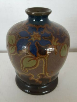 Antique Gouda Holland Art Pottery Vase