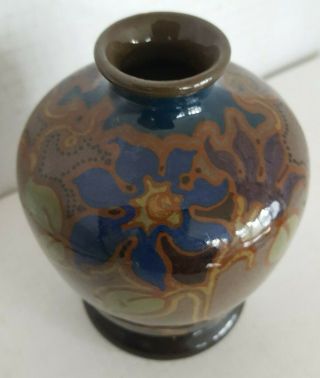 Antique Gouda Holland Art Pottery Vase 2