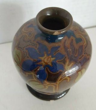 Antique Gouda Holland Art Pottery Vase 3