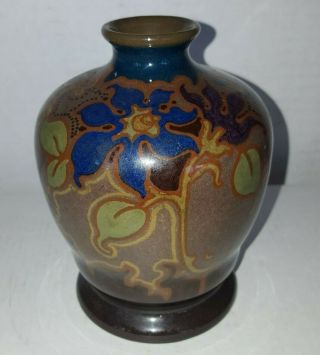 Antique Gouda Holland Art Pottery Vase 5