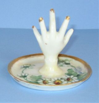 Vintage Bavaria German Porcelain Hand Jewelry Trinket Ring Dish Hand Painted 44