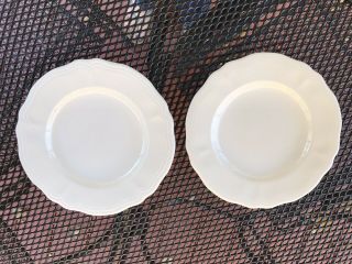 Set Of 2 Vintage Sears Federalist Ironstone Dinner Plates White 10 1/2”