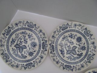 2 Vintage Blue On White Blue Onion 9 " Plate Made In Japan Dishwasher Safe