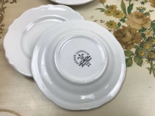 6 Vintage Homer Laughlin Restaurant Ware 5 - 3/4 Scalloped White Bread Plates 3