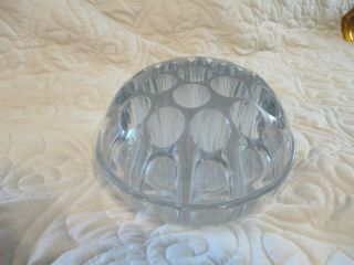 Vintage Clear Glass Flower Arranging Frog Home Decor Collectible 19 Hole Domed