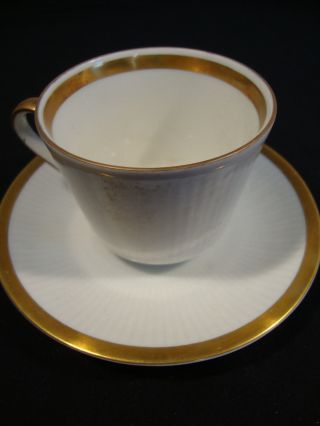 Mitterteich Bavaria Germany Eternal Espresso Coffee Cup Saucer Tea White Gold Tr