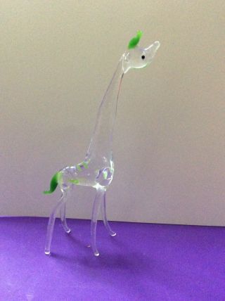 Murano Glass,  Pirelli,  Lauscha,  Bimini Glass:glass Giraffe Figure,  Giraffe Ornament