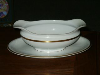Noritake China Gravy Boat W/ Underplate - The Chaumont - Made In Japan