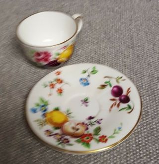 Royal Worcester Miniature Cup Saucer Compton & Woodhouse - 8 2