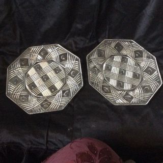 Two Chance Glass 8.  75  Plates 