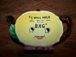 Vintage Anthropomorphic Py Nc Lemon Tea Bag Holder