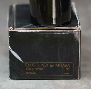 Mikasa Opus Black FK701 Salt & Pepper Shaker Set 3