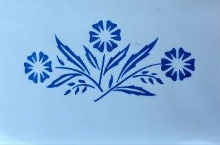 VTG CORNING WARE BLUE CORN FLOWER 1.  5 QUART WITH LID CASSEROLE SERVING DISH 4