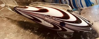 Large Retro/vintage Murano Style Glass Fish Ornament Italian Art Glass