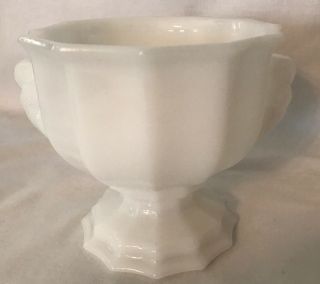Vtg E.  O.  Brody Co Milk Glass Mj - 46 J - 2537 Cleveland Oh Pedestal Vase Planter