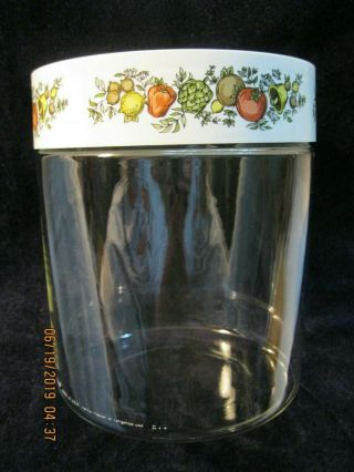 Vintage Corning Ware " Spice Of Life Pattern " Storage Container 7 1/2 "