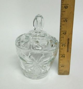 VINTAGE CLEAR GLASS CANDY DISH WITH LID 2