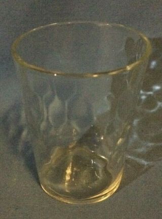 Jeanette Hex Optic Honeycomb Clear Depression Shot Glass Vintage