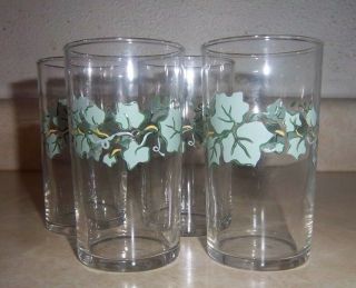 Vintage Set Of 4 Libbey Corelle Callaway Small Juice Glasses