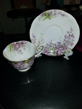 Vintage China Tea Cup Saucer Royal Standard Wistaria Estate Find