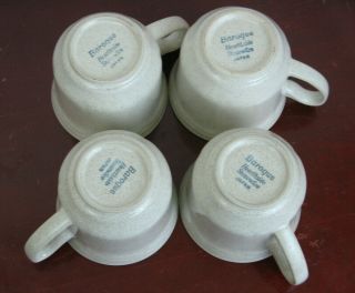 4 Baroque Hearthside Vintage Stoneware Coffee Mugs Cups Set Of 4 made in Japan 4