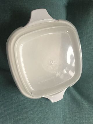 Corning Ware Country Festival 1975 Small Petite Square Baking Dish / Pan w Lid 4