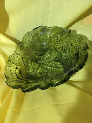 Vintage Indiana Glass Loganberry Green Triangle Candy Dish 7 Available