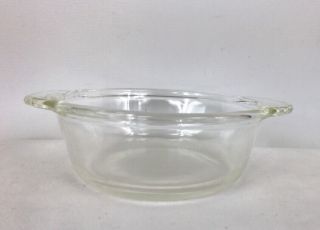 Fire King Anchor Hocking Clear Glass 1 Pint Ovenware 445 W/ Handles Fast