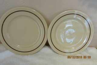 2 Vintage Buffalo China Cafe Dinner Plates - 9 "