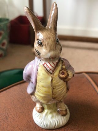 Vintage 1989 Royal Albert Beatrix Potter Mr Benjamin Bunny Porcelain Figurine