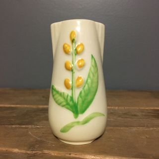 Vintage Shawnee Pottery Mini Miniature Wheat Double Handled Bud Vase 1203 USA 2