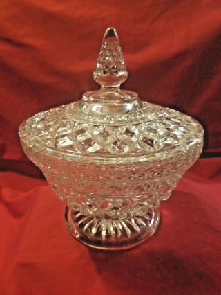 Vintage Crystal Glass Candy Dish