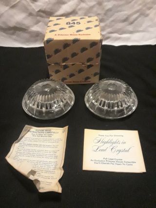 Princess House Highlights 24 Lead Crystal Candle Holders 845