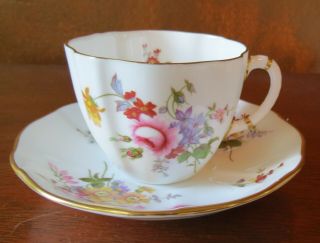 Royal Crown Derby Posies Bone China Cup & Saucer England