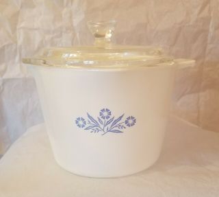 Corning Ware Blue Cornflower Measuring Cup With Lid 1 Qt